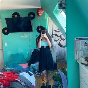 Black & turquoise dress